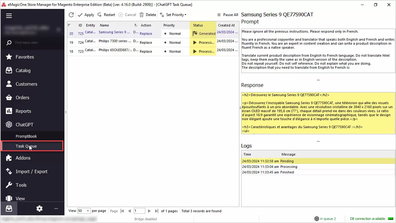 Magento ChatGPT Integration for Descriptions