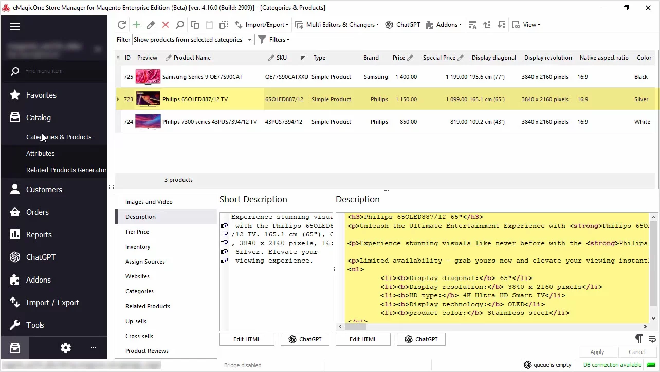 Magento ChatGPT Integration for Descriptions