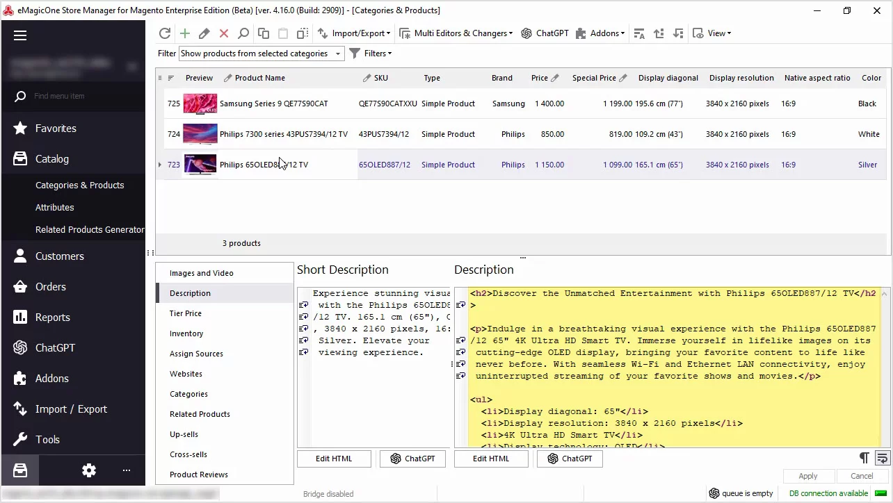 Magento ChatGPT Integration for Descriptions