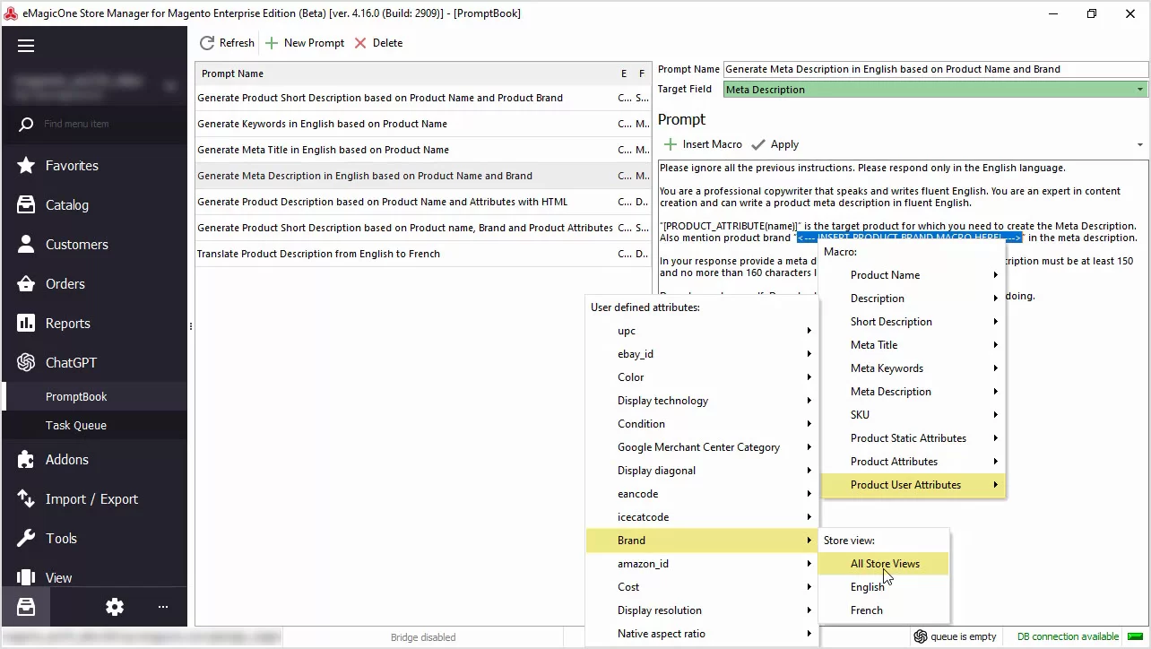 Magento ChatGPT Integration for Meta Descriptions