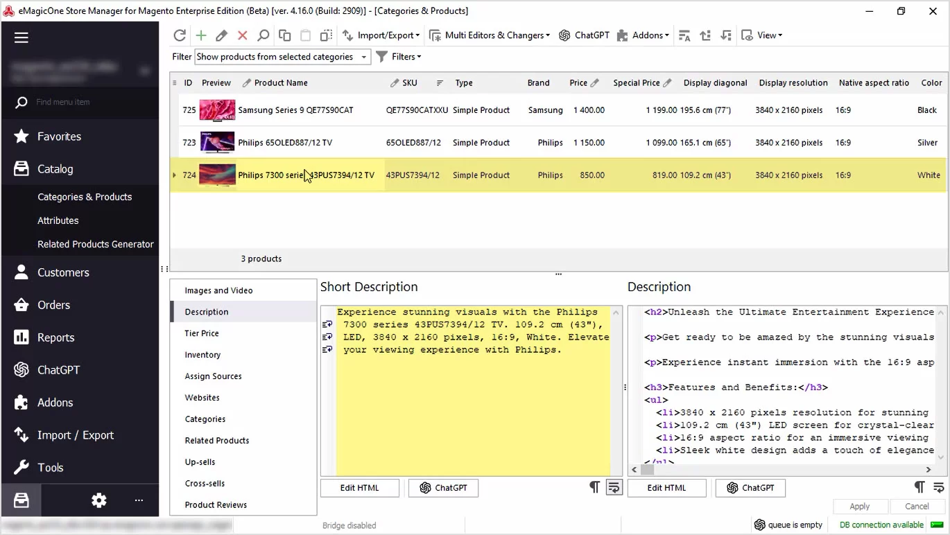 Magento ChatGPT Integration for Descriptions
