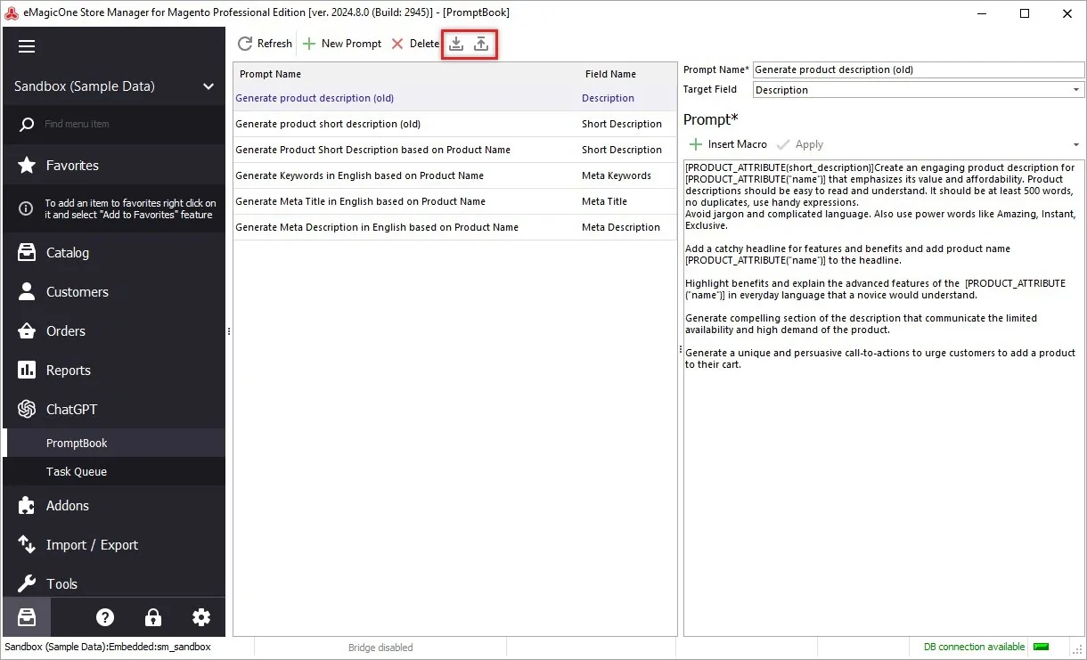 Load ChatGPT Prompt from File to Generate Magento Content