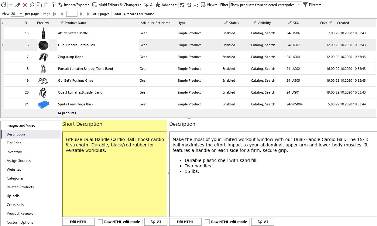 Magento Short Description Generated by Product Name and Brand with Gemini