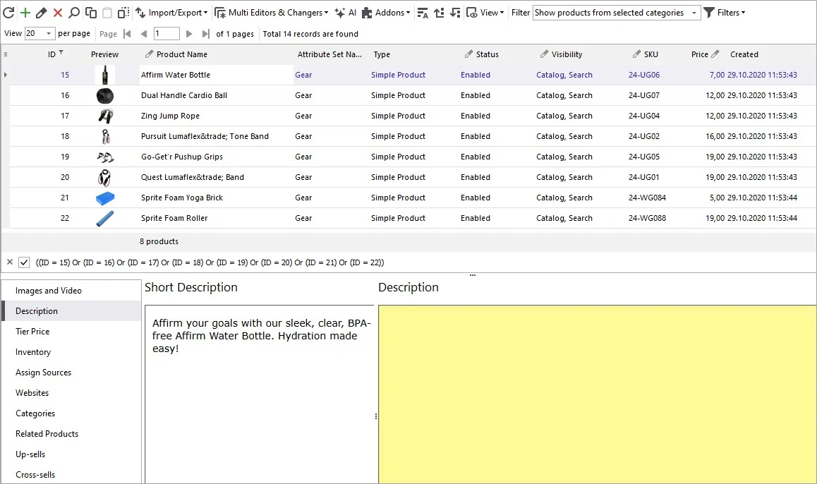 Empty Magento Adobe Description Before Its Generation with Claude