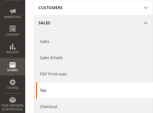 Go to Tax Settings