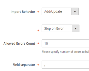 Required Magento 2 Import Values Tutorial