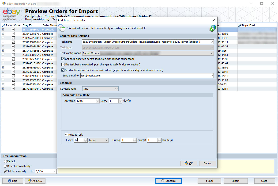 eBay Automated Order Import to Magento
