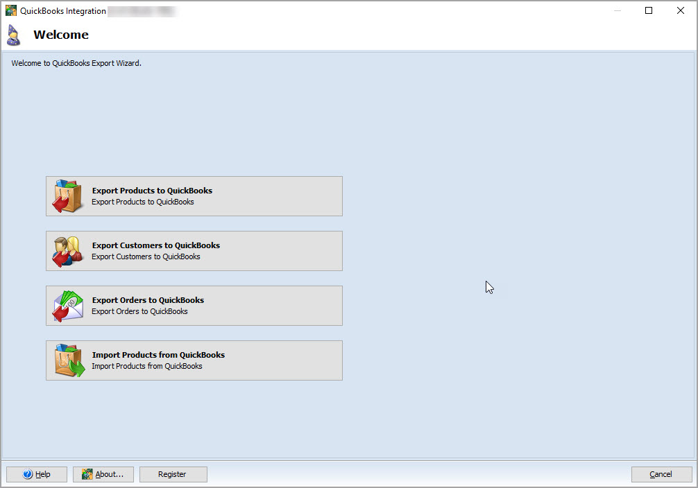 Magento QuickBooks Integration Select Action