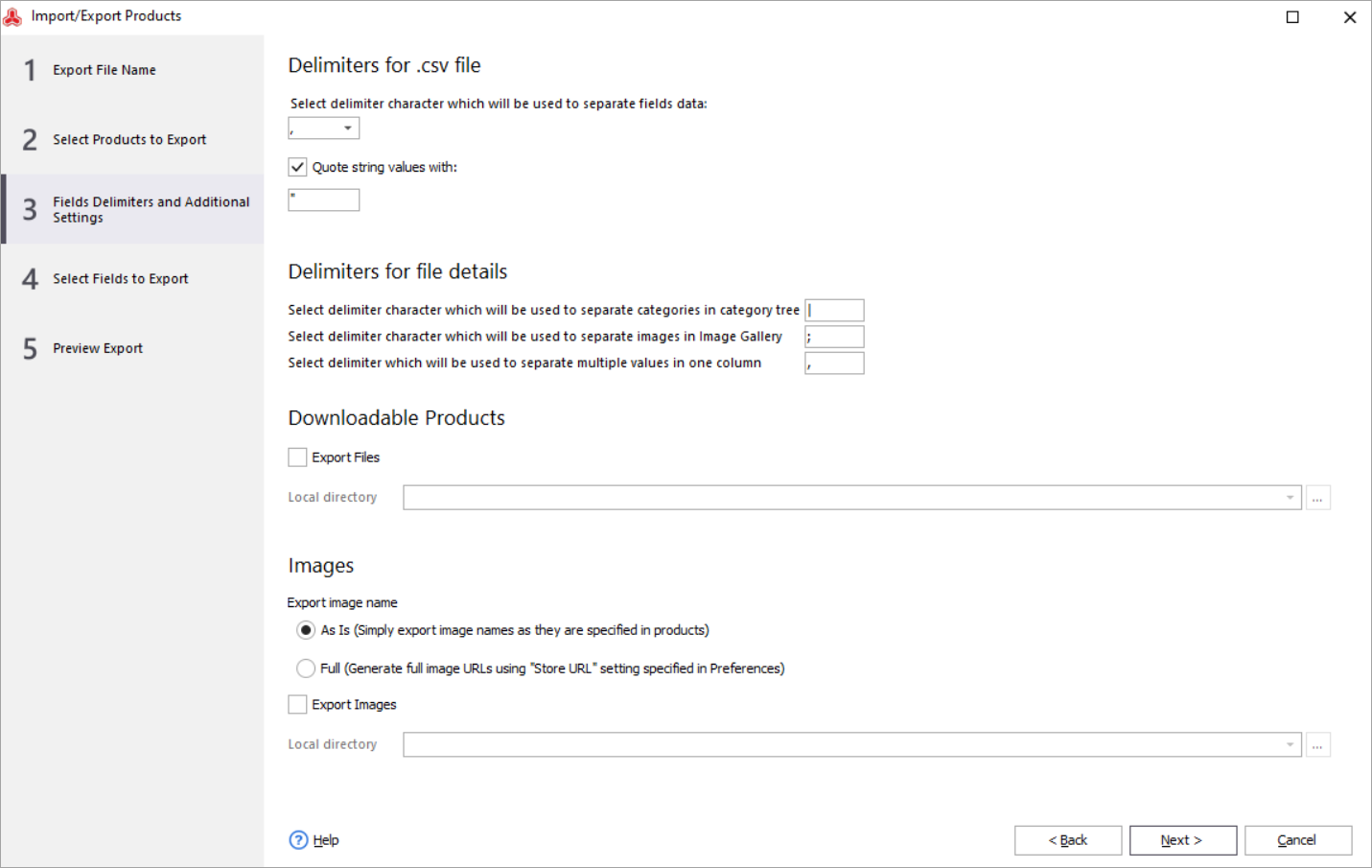 Magento Store Manager Google Sheets Export Options