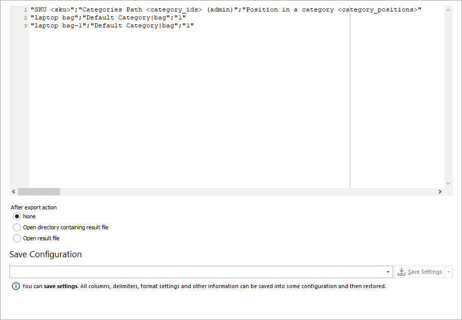 Preview Products data before Preview Export Products
