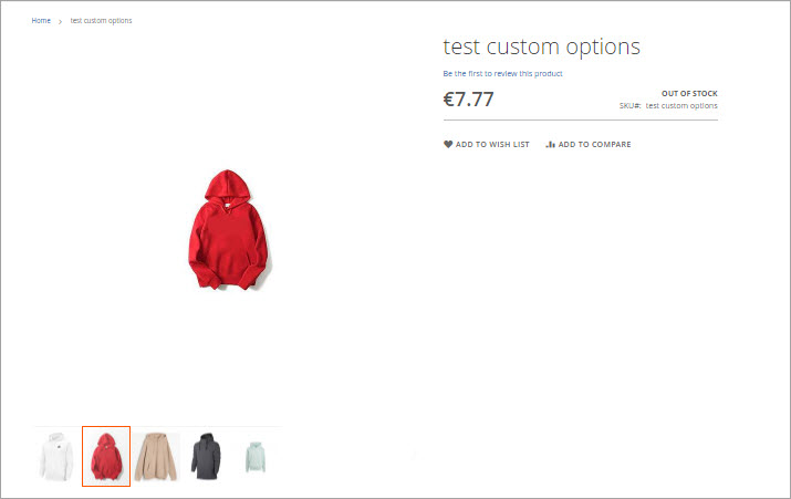 Changed Positions Magento Frontend