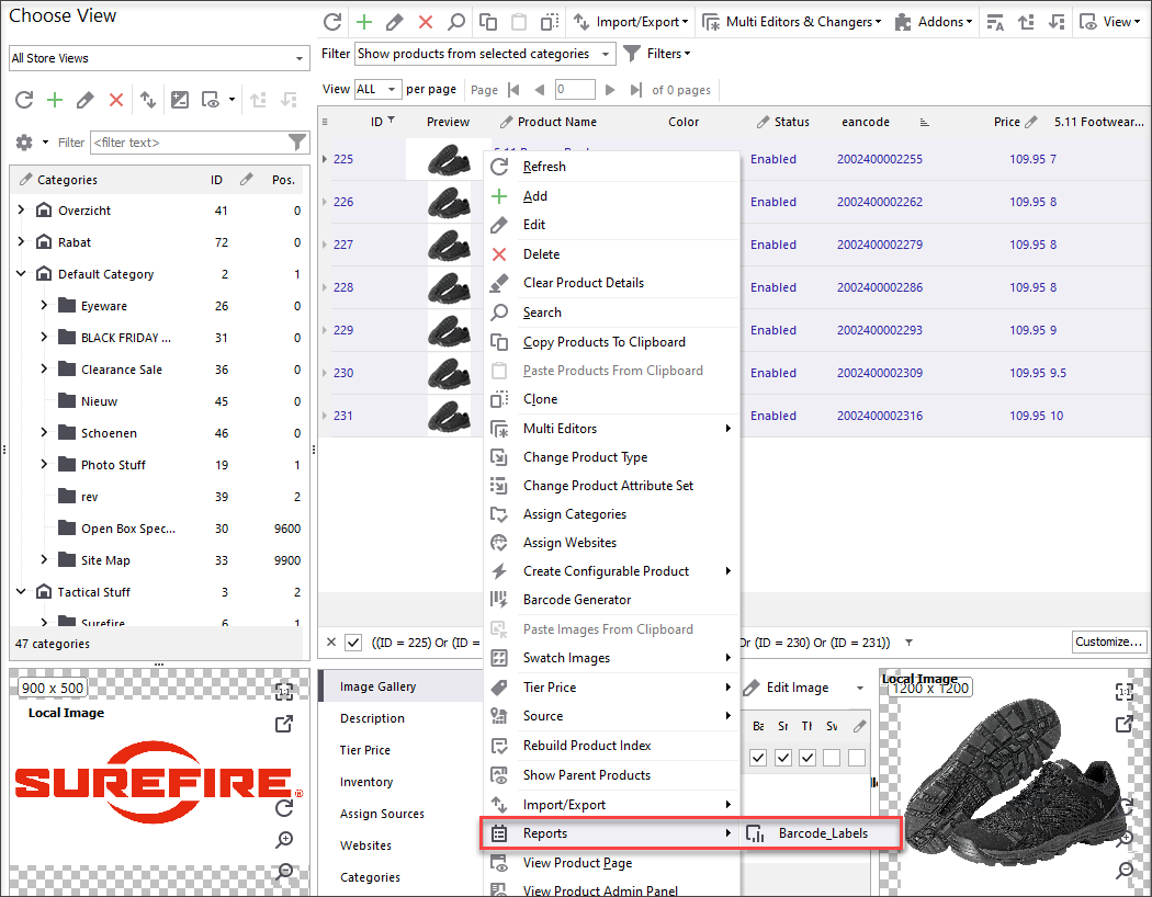 Click on the Barcode Labels to Launch the Barcode Label Generator