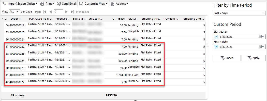 View Orders Imported to Magento and Added to Existing Ones