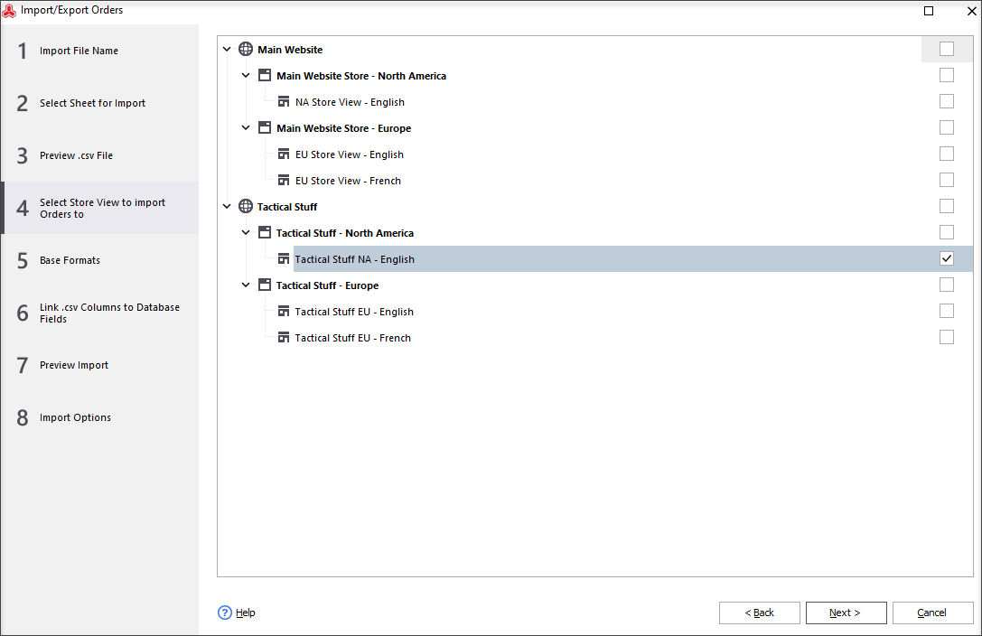 Tick a Box to Choose Store View to Import Magento Orders to