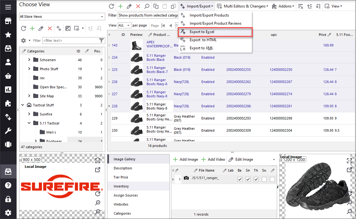 Export to Excel