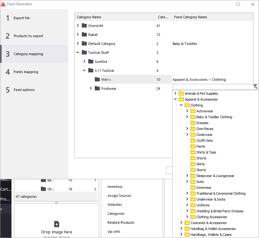 Feed Generator Category Mapping