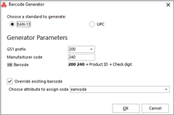Fill in the Fields in the Ean13 Barcode Generator Preview