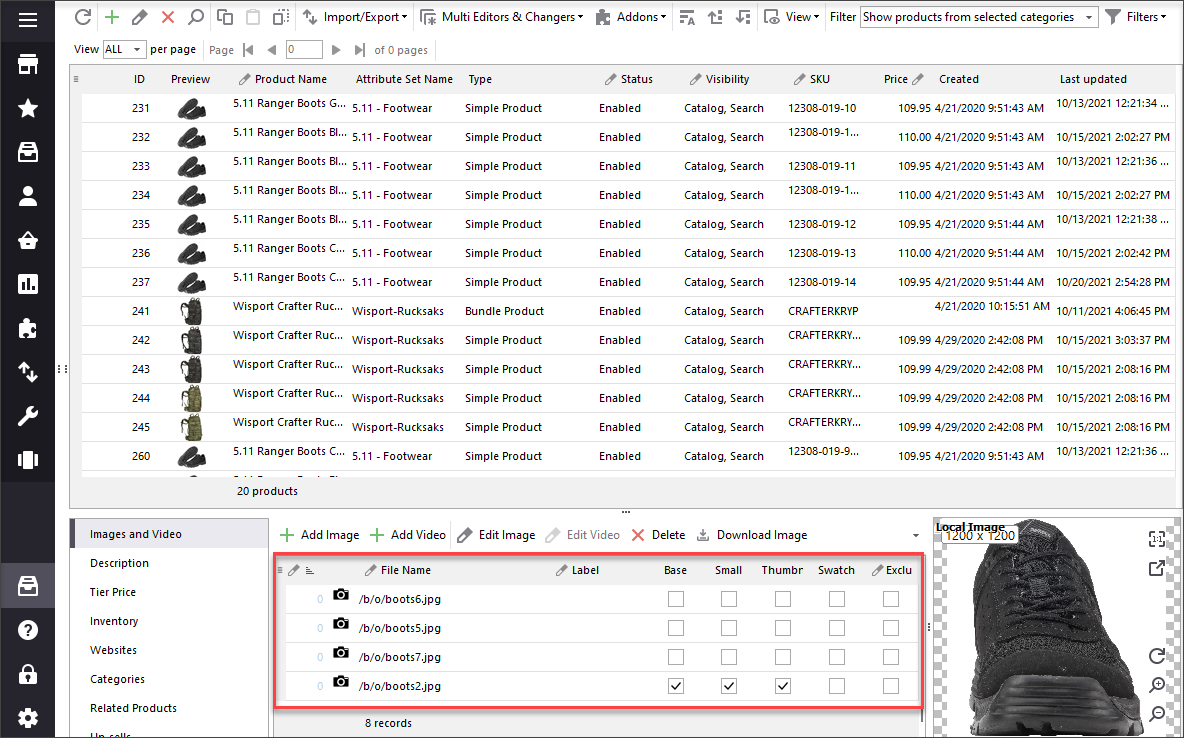 Check Magento image import outcomes in Store Manager