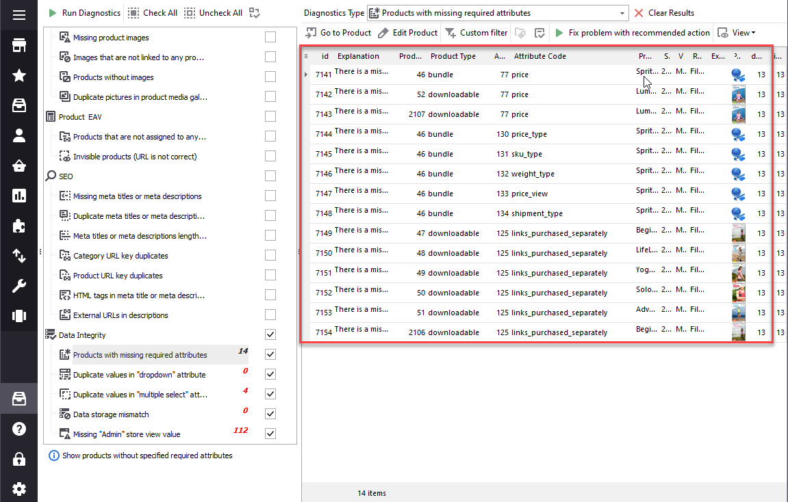 Data Integrity Checking Result