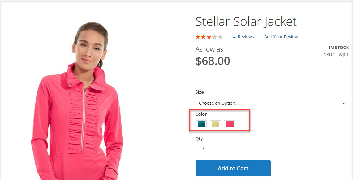 Magento 2 Visual Swatches at the Front End