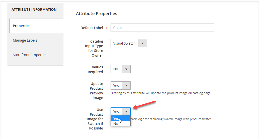 Magento Swatch Setup