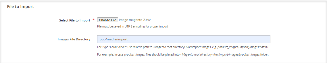 Magento image import