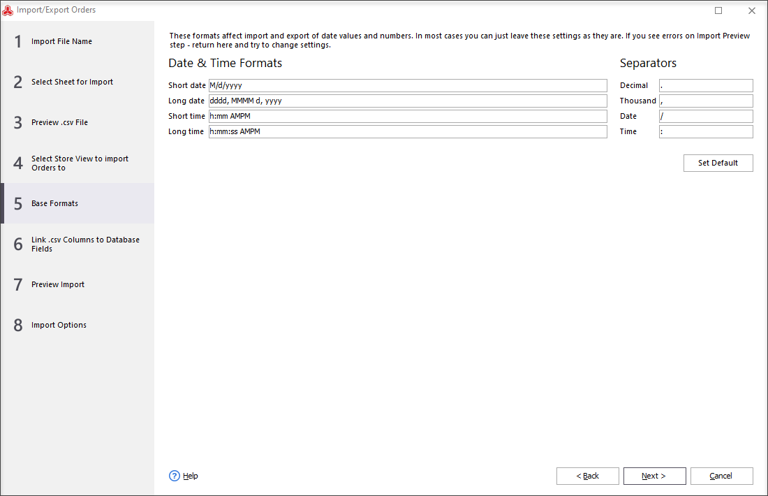 Review base formats