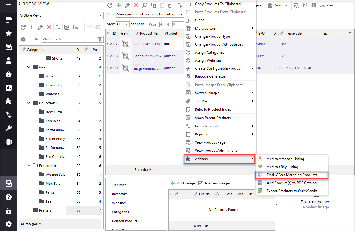 right-click-icecat-matching-products