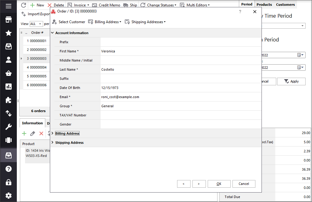 Magento Edit Order Details Data