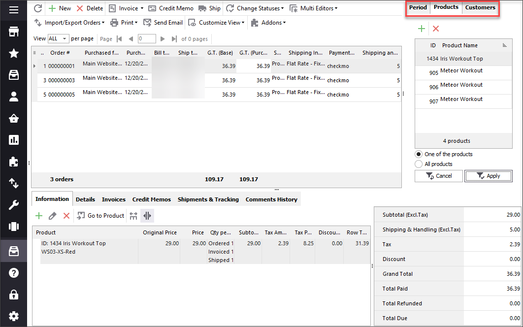 Magento Filter Orders for Export