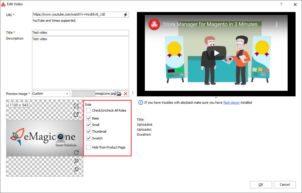Set Roles to the Preview Image
