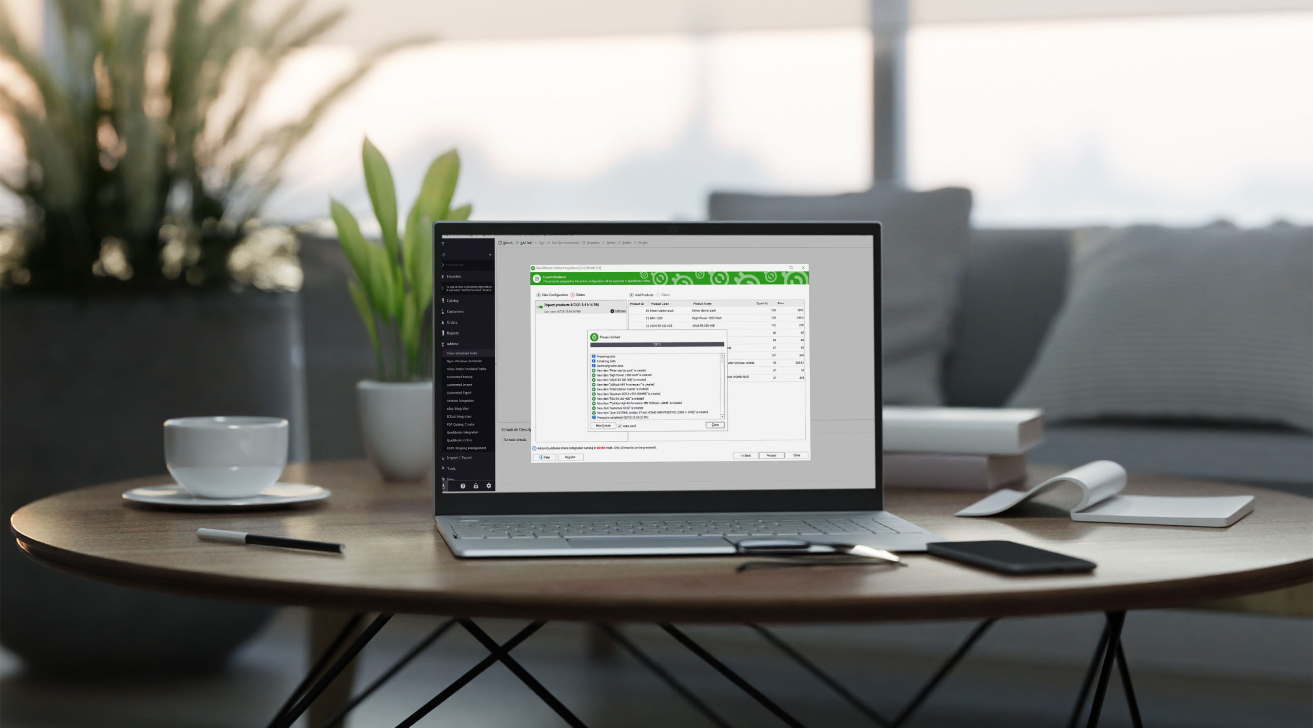 Magento 2 QuickBooks Online Integration Launched on a Laptop