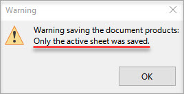 Only the Active Sheet Was Saved