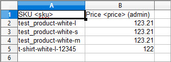 Price Import File Example