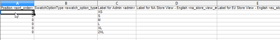 Magento Store Manager Attributes Options Sorting File