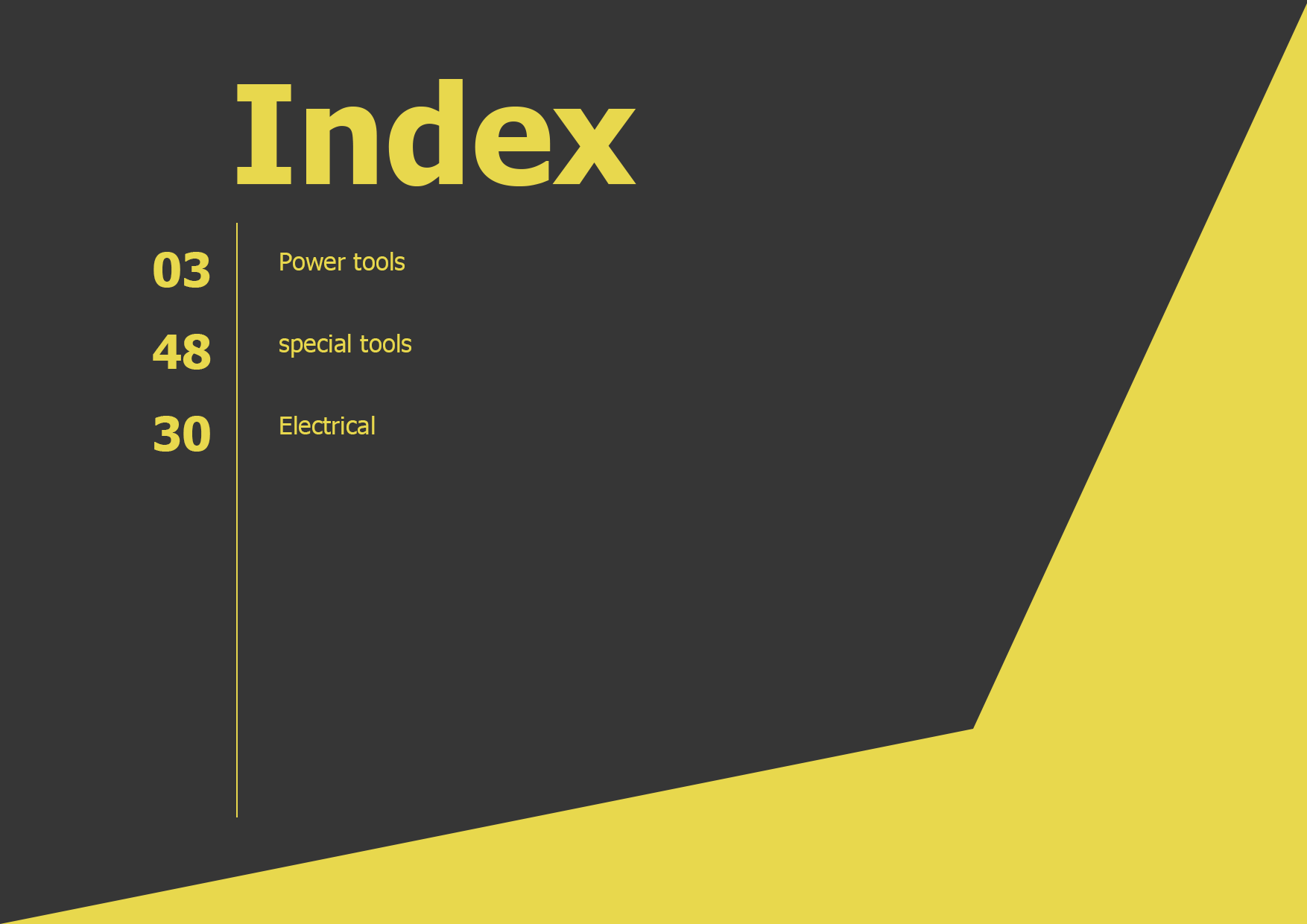 5.3. ToolKit LookBook Free Template - Index