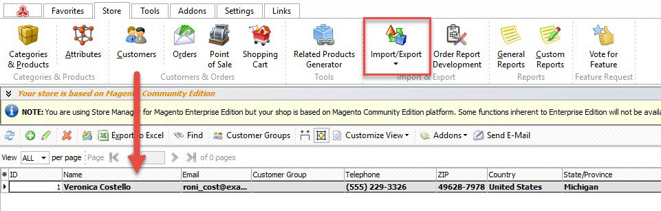 Magento 2 Customers Data magento 2 customers button