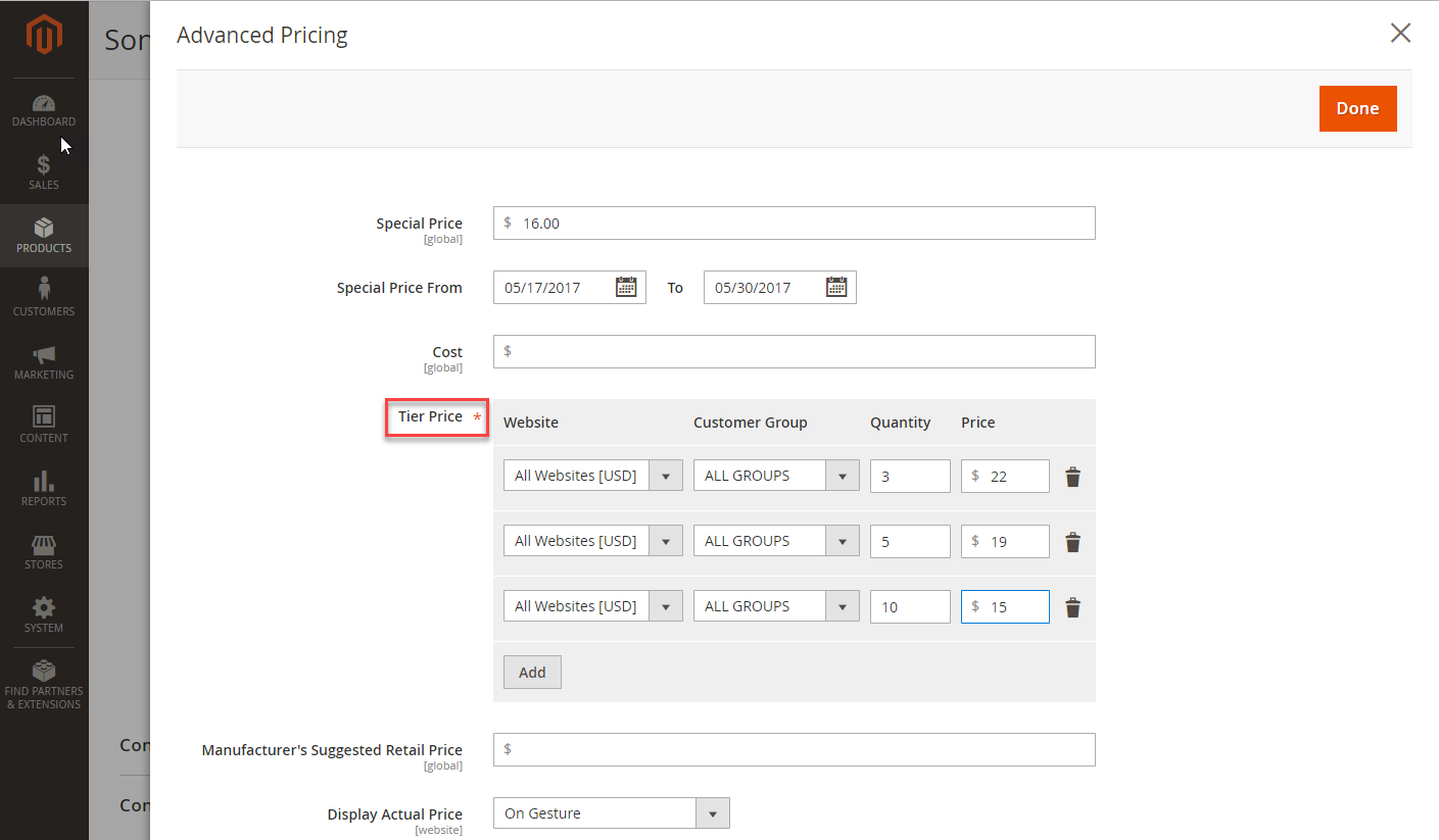 Magento 2 Advanced Pricing magento 2 tier price