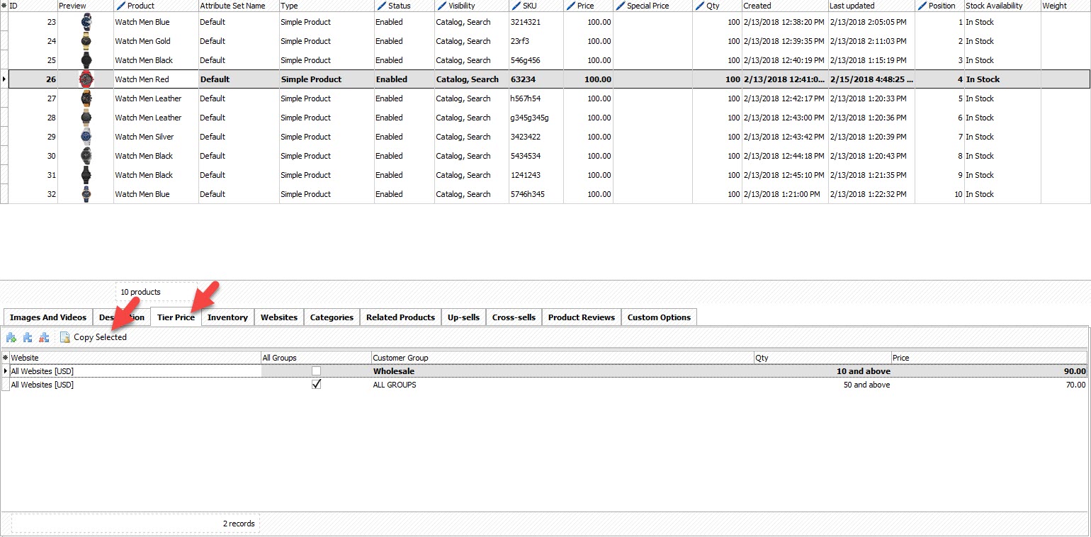 Copy Magento Tier Prices and Paste to Other Products in Bulk magento clone tier price copy