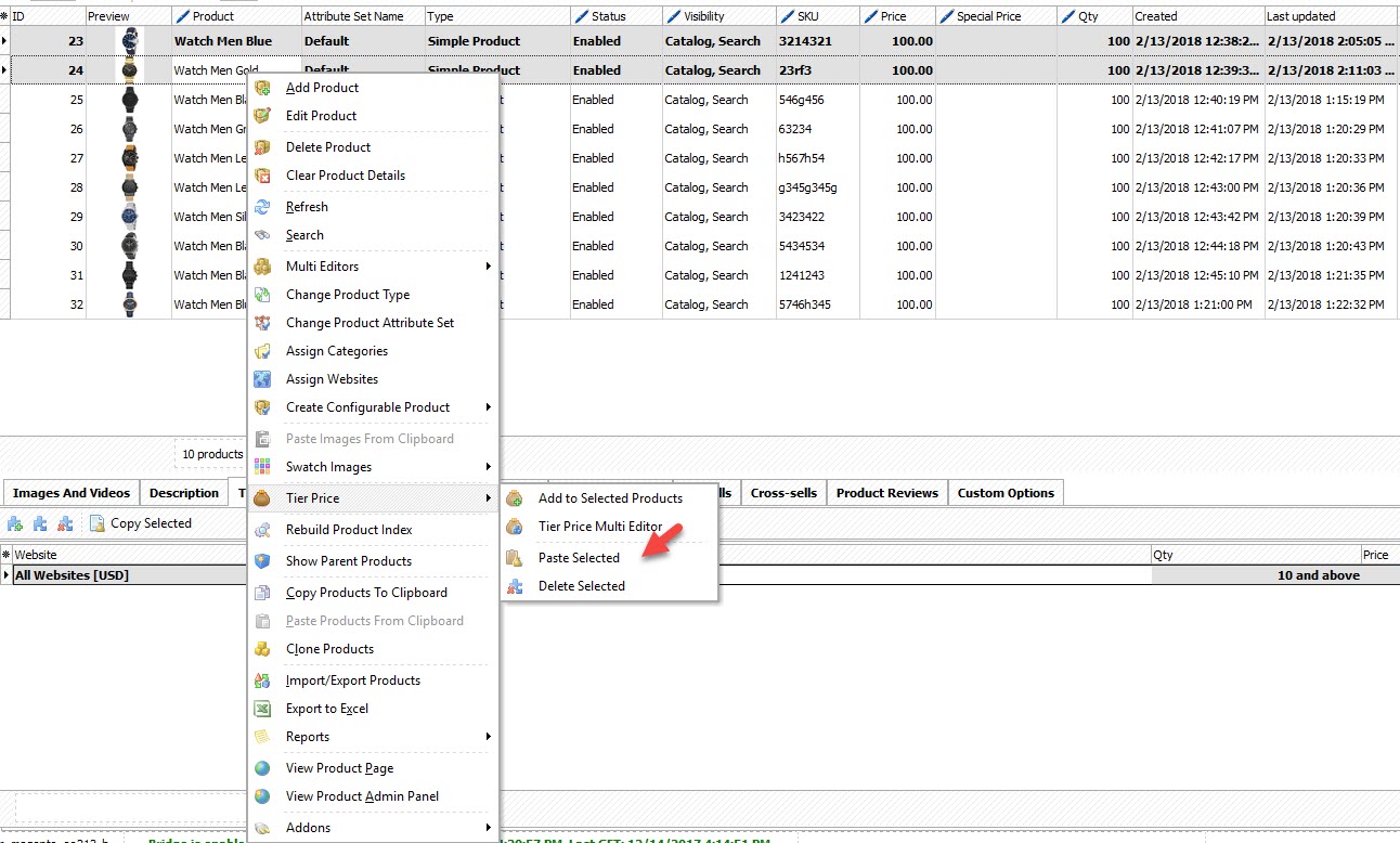 Magento Tier Price Multi Editor for Massive Edits magento clone tier price