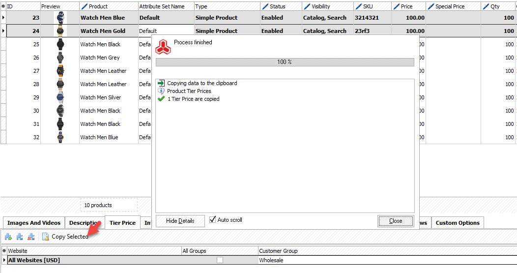 Magento Tier Price Multi Editor for Massive Edits magento copy tier price