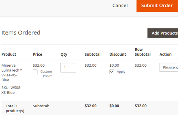Delete Magento Order Item magento_update_order_items