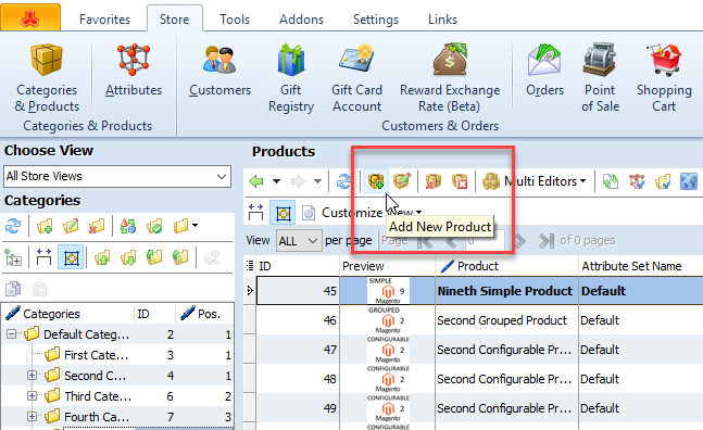 Magento 2 Downloadable Products press-add-new-product-button
