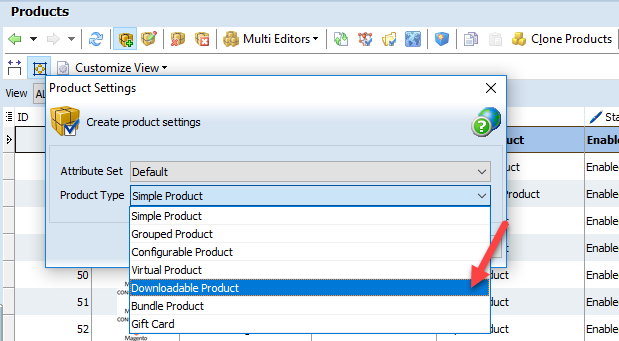 Magento 2 Downloadable Products select-downloadable-product-type-from-the-drop-down