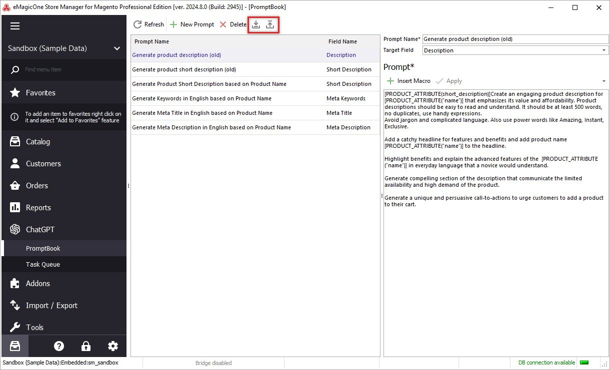 Load ChatGPT Prompt from File to Generate Magento Content