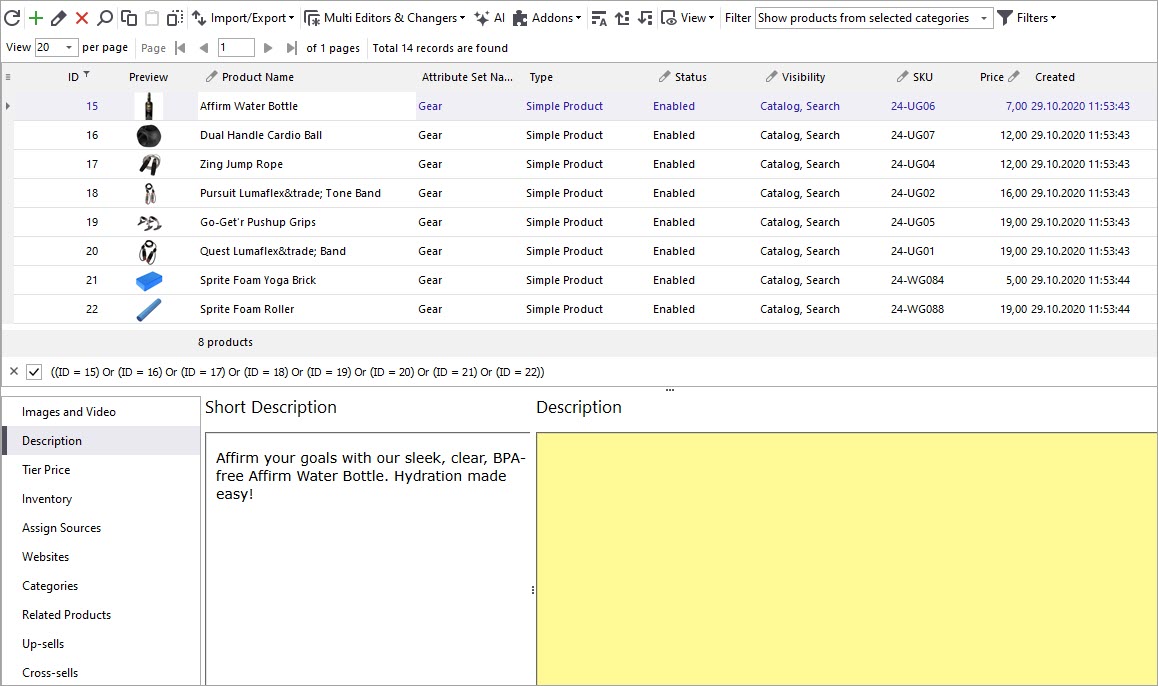 Empty Magento Adobe Description Before Its Generation with Claude