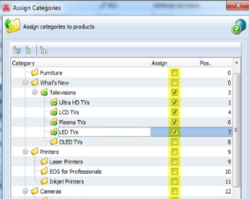 how to assign multiple products to categories