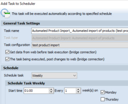 how to perform automated product import